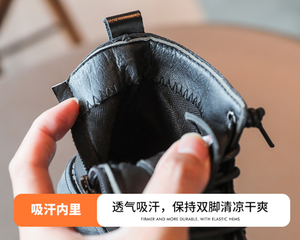 Nouvelles bottes pour enfants, pointures 21-36, bottes noires en cuir PU imperméables, chaussures d'hiver pour enfants, bottes pour filles - Product Image 5