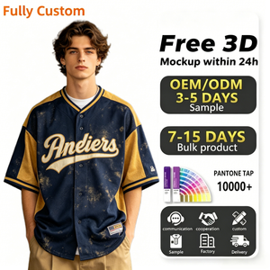 Jersey Baseball Urban Modern untuk Fashion Streetwear, Sublimasi 100% Poliester, Bernapas, Kaos Hip Hop, Nama Dapat Disesuaikan - Product Image 1
