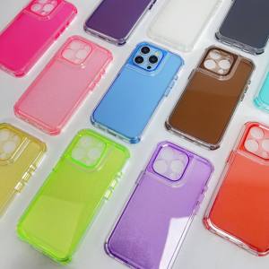 Étui de téléphone portable transparent en TPU+PC IMD, design professionnel, antichoc, couleur bonbon, pour 16 Plus/Pro Max - Product Image 4