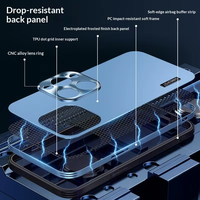 Coque de téléphone portable givrée scintillante 12,13 Dazzle, finition mate, protection intégrale antichoc, sensation haut de gamme, style simple