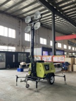 Tour d'éclairage mobile 4x400W LED avec générateur diesel silencieux 5KVA