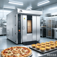 Four à œufs/pizzas professionnel 32/64 plateaux, four rotatif à air chaud avec fonction vapeur, four à convection 16 niveaux