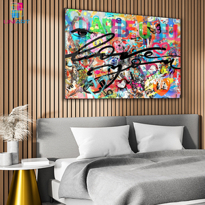 UNIART ti amo Poster di arte su tela di Graffiti e stampa di immagini artistiche da parete Poster di decorazioni per la camera da letto moderna Banksy Graffiti <span class=keywords><strong>Art</strong></span> - Product Image 1