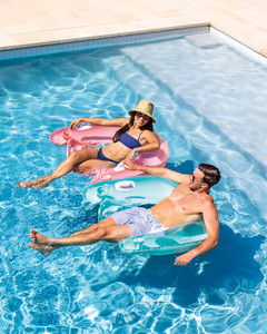 Chaise flottante <span class=keywords><strong>gonflable</strong></span> pour <span class=keywords><strong>piscine</strong></span> avec poignée et porte-boisson Installation d'amusement aquatique - Product Image 5