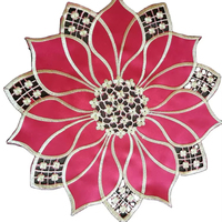 Set de Napperons Ronds Brodés Découpés – Nappe de Table, Tapis de Banquet, Décoration Florale Personnalisable pour Mariage et Maison