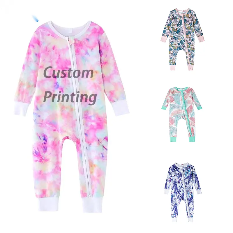 New Design Baby Infants Long Sleeve Cotton Playsuit One Piece Bodysuit Clothing Zipper Romper For Winter