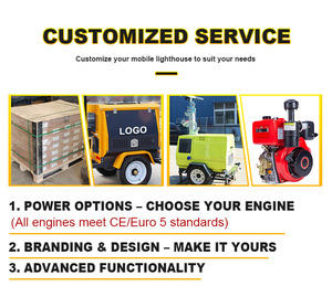Outdoor Telescopic Mast Mobile Trailer Genset Portable LED <strong>Lamps</strong> Light <strong>Tower</strong> - Product Image 2