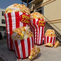 Arche gonflable publicitaire pour festival alimentaire, pop-corn et chips, idéale pour les activités extérieures en place publique et l'ouverture de restaurants