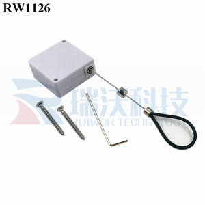 RUIWOR RW1126 Carré Rétractable Cordon Plus Réglable Boucle De Fil En Acier Inoxydable Plaqué Tuyau En Silicone <span class=keywords><strong>pour</strong></span> le Positionnement des Produits - Product Image 5