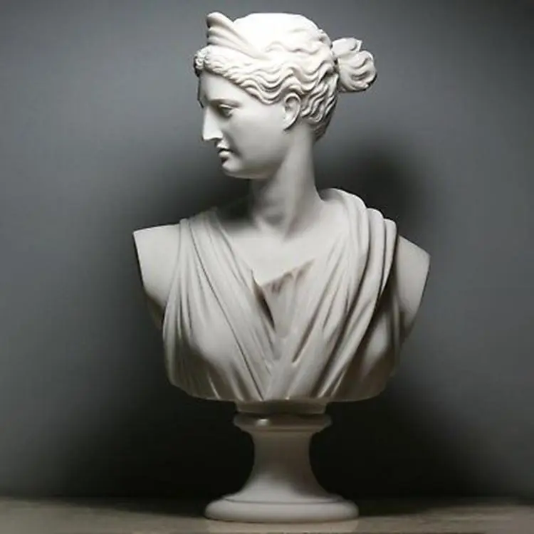 Moderne garten im freien dekorative schöne weiße marmor dame frau büste skulptur statuen