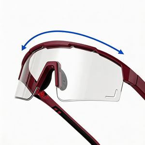 Gafas de Ciclismo Fotocromáticas, Semi-Rimless, TR90, Deportivas, Doradas, <span class=keywords><strong>Lentes</strong></span> <span class=keywords><strong>para</strong></span> Ciclismo de Carretera, Cambio de Color, Antivaho, Protección UV - Product Image 6