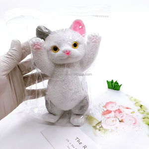 Juguete de Gato Mochi Squishy, Juguete Sensorial Antiestrés de TPR con Forma de Animal, Colores Arcoíris, para Niños y Adultos - Product Image 4