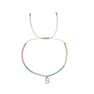 Personnalité Ethnique Simple Style Lettre Couleur Contraste Perles De Riz À La Main Perlé Chanceux <span class=keywords><strong>Couple</strong></span> Bracelets - Product Image 6
