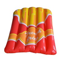 Matelas flottant gonflable personnalisé pour piscine, motif frites, idéal pour la publicité – Fabrication OEM