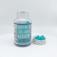 OEM Personnaliser Logo Cheveux Peau Ongles Vitamine C Gummies Blanchiment De La Peau Biotine Capsules