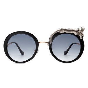 Yellowze - Occhiali da sole rotondi oversize da donna con design leopardato - Product Image 5