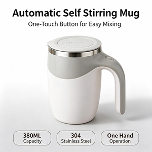 Taza <span class=keywords><strong>de</strong></span> Café Autoagitadora, Mezcla Eléctrica con un Toque, 380 ml, Interior <span class=keywords><strong>de</strong></span> Acero Inoxidable 304, Moldeada por Inyección, para Cocina y Viajes - Product Image 6