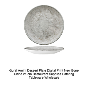 Plato de Postre Arnim Ø 21 cm, Porcelana Fina, Impresión Digital, Diseño Gural - Product Image 2