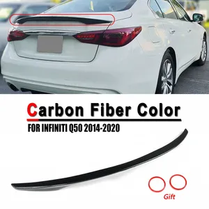 สปอยเลอร์หลังลายคาร์บอนไฟเบอร์ สำหรับฝากระโปรงท้ายรถยนต์ INFINITI Q50 ปี 2014-2020 - Product Image 1