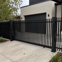 Système complet de portail coulissant et de portail piétonnier en aluminium sur mesure pour villa, jardin, livraison directe d'usine