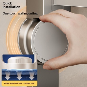 Portasciugamani a ventosa a livello singolo, senza foratura, da parete, <span class=keywords><strong>per</strong></span> <span class=keywords><strong>bagno</strong></span>, WC e doccia - Product Image 4