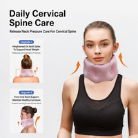Oreiller de soutien cervical gonflable portable avec housse en polyester, gonflage manuel et rangement compact pour les voyages, les trajets quotidiens et le repos