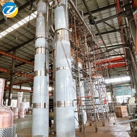 ZJ 20000L plaques de colonne de reflux en cuivre rouge à grande échelle condenseur en acier inoxydable pour vin de vodka au rhum avec chauffage au gaz à la vapeur