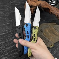 Couteau pliant de survie pour la chasse et le camping en plein air, poignée en aluminium multicolore 7650, lame 8cr13, 58-60HRC, outil de poche tactique EDC
