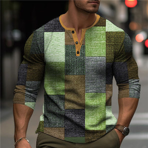 Camicia Henley Vintage <span class=keywords><strong>da</strong></span> Uomo a Maniche Lunghe con Grafica 'Built 60 Years <span class=keywords><strong>Ago</strong></span>' e Bottoni, Stile Casual Retrò - Product Image 4