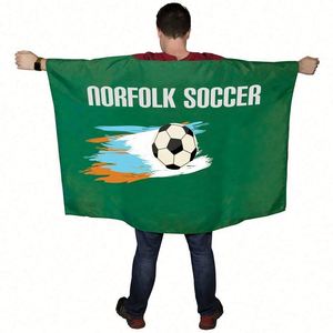Drapeau de cape personnalisé 3x5 pieds 100% polyester avec design d'équipe de football pour événements publicitaires sportifs - Product Image 2