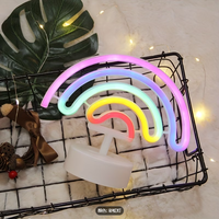 LED Groothandel Aangepaste Mini 3D Neon Tafellampje 3AA Batterij Glow Halloween Valentijnscadeau Decoratie USB Aangedreven