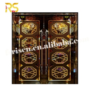 Moderno ufficio <span class=keywords><strong>porta</strong></span> d'ingresso in acciaio temperato <span class=keywords><strong>porta</strong></span> a <span class=keywords><strong>battente</strong></span> in vetro con cornice a <span class=keywords><strong>specchio</strong></span> per la progettazione di ingresso principale di edifici commerciali - Product Image 3