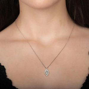 Collana con Ciondolo a Forma di Marquise, Gioielli di Moda Creativi in Stile Street - Product Image 2