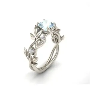 Diamond Rings Elves flower Branch Rings Wedding bands ring Fashion Jewelry for women