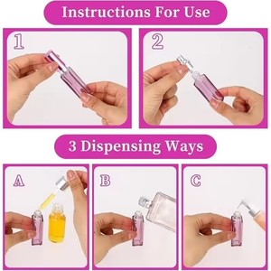 Flacon pulvérisateur portable en verre dégradé coloré de 3 ml, 5 ml, 8 ml, 10 ml – Décanter carré en verre pour parfum, élégant et raffiné - Product Image 6