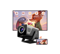 Projecteur portable d'extérieur à courte focale X7R 1000 ANSI Lumens, natif 1080P, Android 14, écran LCD, prise en charge vidéo 8K, Wi-Fi sans fil, Bluetooth, 2+16 Go de stockage