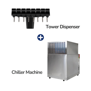 Set di Erogatori per Bevande Gassate Commerciali a 8 Rubinetti con Refrigeratore per Carbonatazione, Grado Alimentare - Product Image 2