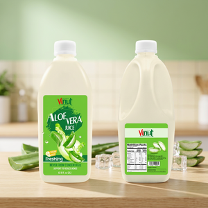 Jus d'aloe vera pur biologique VINUT 2L, 100% frais pressé, certifié casher et halal, boisson premium en bouteille PET du Vietnam, 30 Brix - Product Image 2