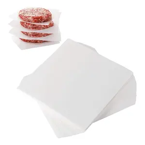 Özelleştirilmiş baskılı Logo gıda sınıfı pişirme sandviç Burger yağlı Deli et kasap Patty sarma balmumu kaplı kağıt