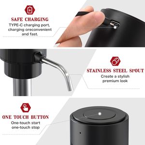 Aireador de Vino Eléctrico Recargable por USB |   Dispensador de un Toque, Vertedor Automático para Decantadores |   Accesorios de Cocina al por Mayor, Herramientas de Bar - Product Image 3