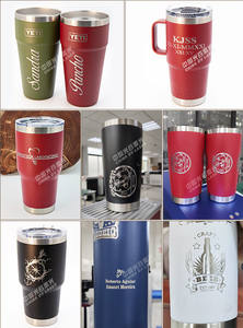 Máquina de Grabado Láser de CO2 para Vasos Metálicos con Recubrimiento en Polvo, Grabador Láser Galvo para Logotipos Personalizados en Tazas y Vasos con Accesorio Rotatorio - Product Image 5