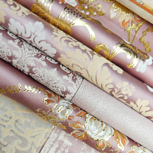 Tissu de rideau en lin jacquard damassé de luxe occultant à motifs floraux et paillettes dorées pour salon, provenant de Shaoxing, Chine, sacs, textiles de maison - Product Image 1