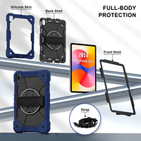Étui robuste anti-chute pour Huawei MatePad SE 11 2024 avec support rotatif à 360°, dragonne et bandoulière, bicolore, OEM ODM