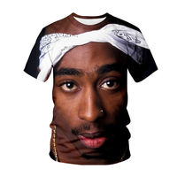 Nouveauté T-shirt 2PAC Imprimé 3D Streetwear Rapper Hip Hop T-shirt Homme Femme Sport Décontracté Hauts Tees Vêtements Tupac T-shirt Homme
