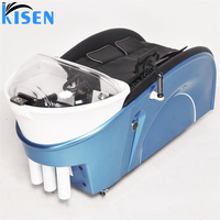 Fauteuil-lit professionnel de lavage capillaire pour salon de beauté, équipement vapeur pour cheveux avec massage par pulserie automatique et suivi des données de santé