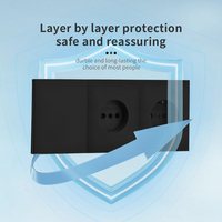 Interruptores y Enchufes de Pared WESA, Enchufe Doble Europeo con USB Tipo C, Enchufe Múltiple para Pared, Combinación Libre, Diseño Moderno y Lujoso