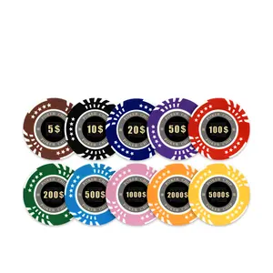 YH Design gratuit Jetons de casino de qualité argileuse 300 pièces Jeu de <span class=keywords><strong>poker</strong></span> avec logo personnalisé - Product Image 1