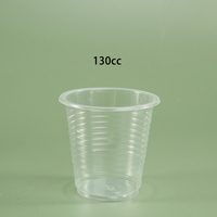 Gobelets en plastique jetables personnalisés 130/150/180/240cc Gobelets en plastique transparent Boîte de gobelets jetables en PP