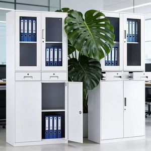 Archivador Metálico de 2 Puertas con Cerradura y Estantes <span class=keywords><strong>para</strong></span> <span class=keywords><strong>Oficina</strong></span> y Hogar - Product Image 1