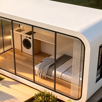 Cápsula Espacial Prefabricada Modular Moderna, Hotel Cápsula Desmontable para Acampar al Aire Libre